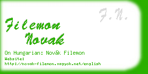 filemon novak business card
