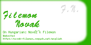 filemon novak business card